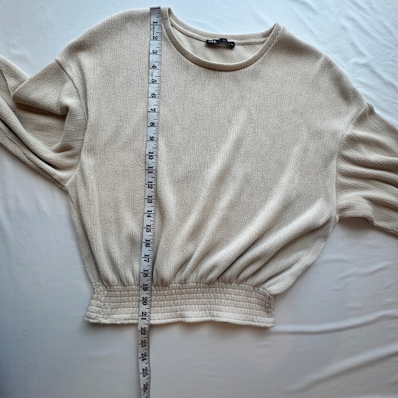 Zara Beige Knit stretchy Sweater small - Picture 10 of 13